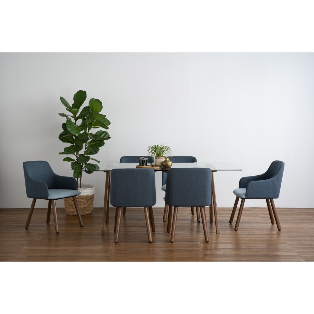 KOEAN Dining Table, Tempered glass - JIJI.SG