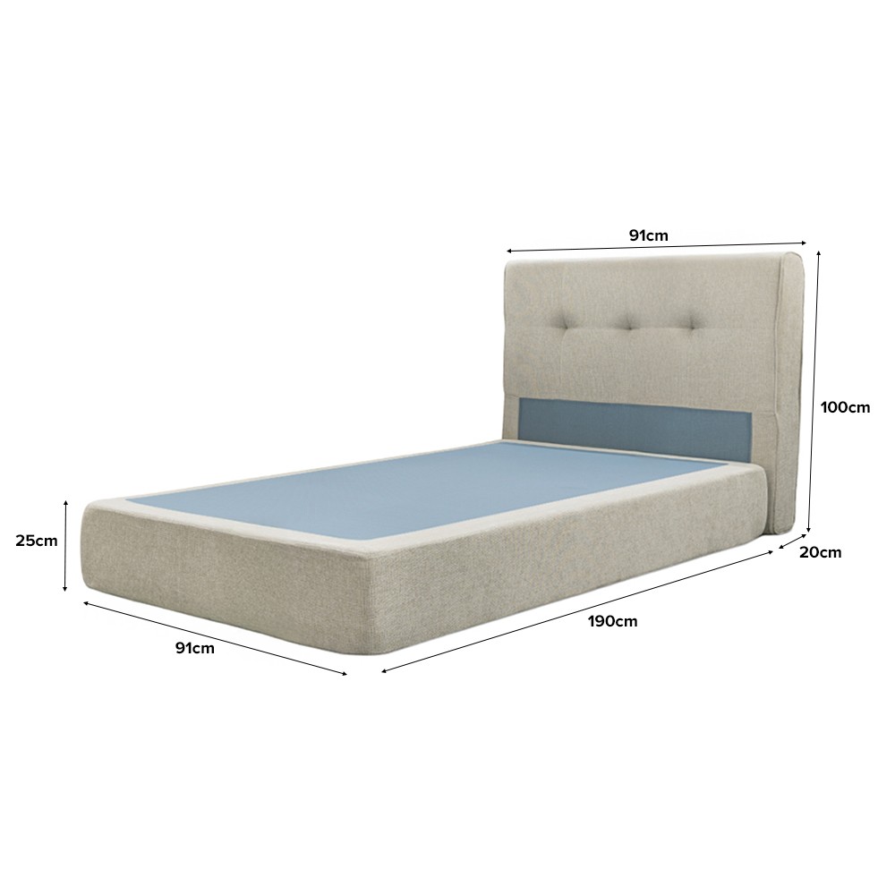 LEONIE Foam Platform Bedframe with Headboard - JIJI.SG