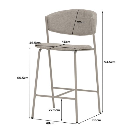 KERY Bar Stool with Backrest KERY Bar Stool with Backrest