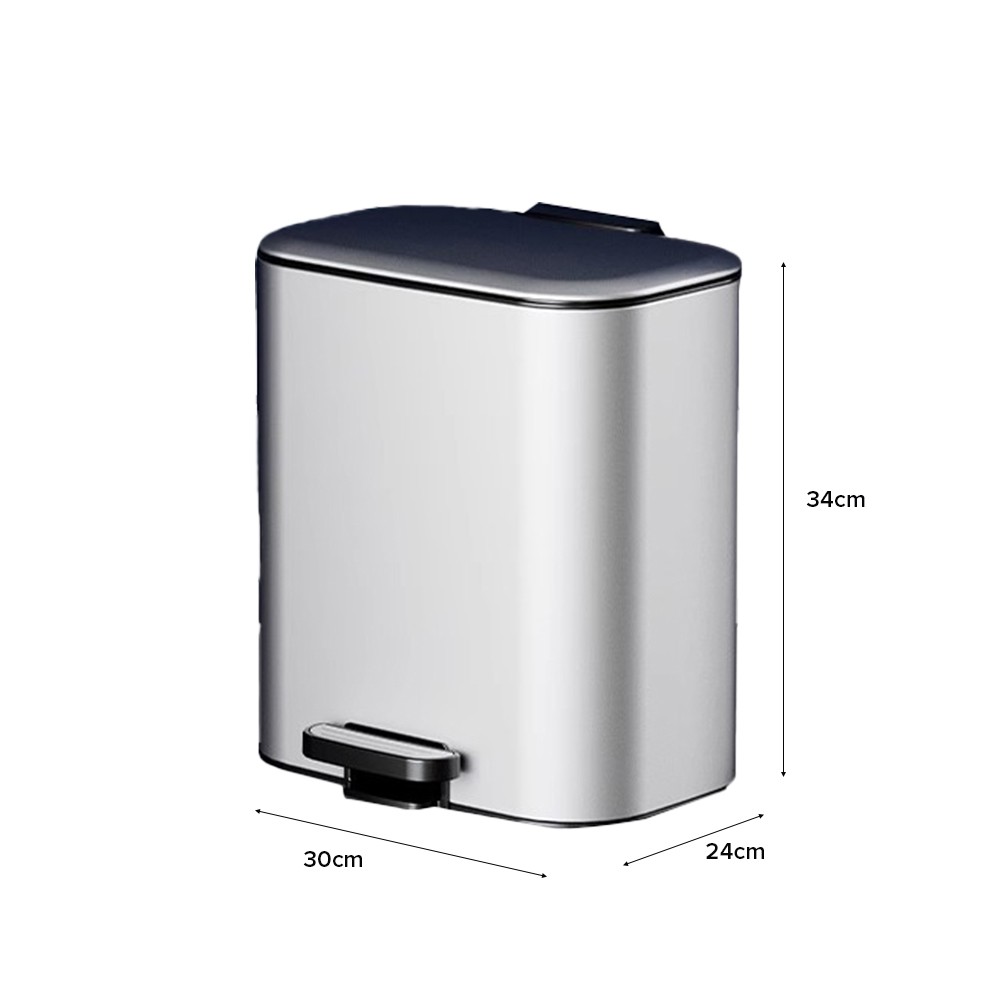 MANSH Soft Closing Steel Waste Bin - JIJI.SG