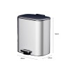 MANSH Soft Closing Steel Waste Bin - JIJI.SG