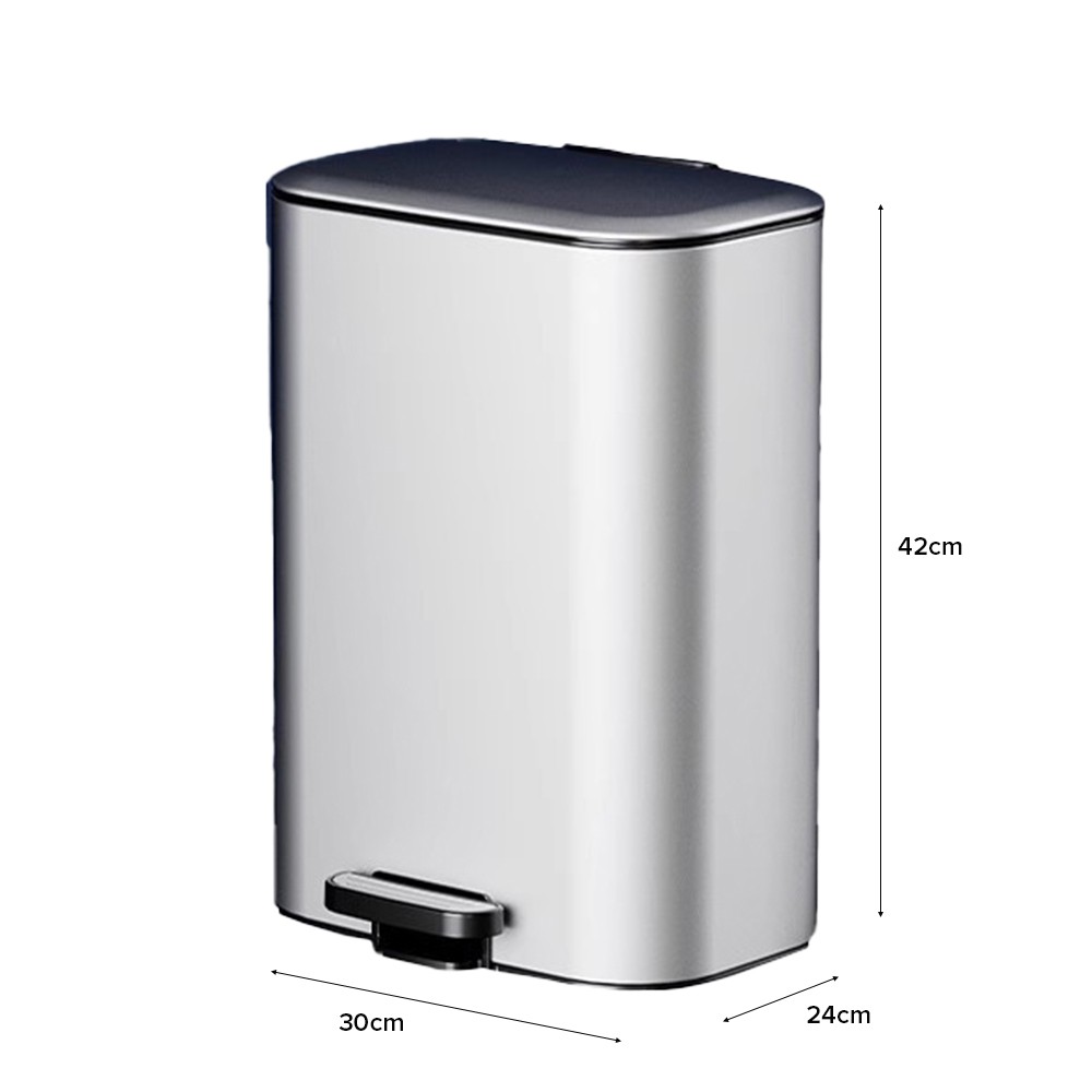 MANSH Soft Closing Steel Waste Bin - JIJI.SG