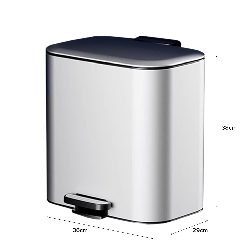 MANSH Soft Closing Steel Waste Bin - JIJI.SG