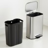 MANSH Soft Closing Steel Waste Bin - JIJI.SG