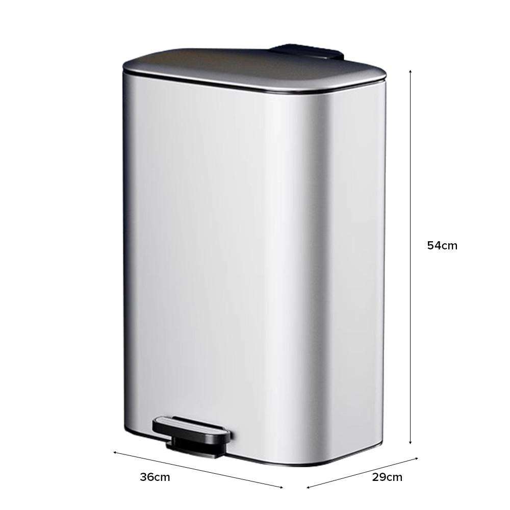 MANSH Soft Closing Steel Waste Bin - JIJI.SG