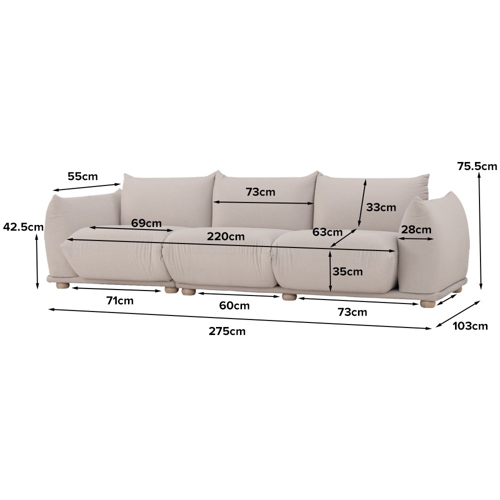 CLEO 3 Seater Sofa - JIJI.SG