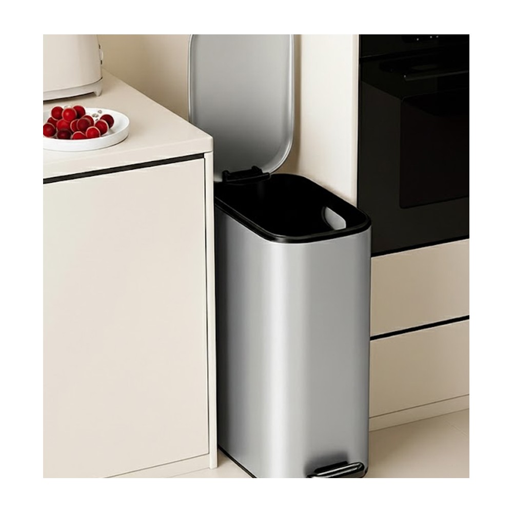 LEVON Soft Closing Waste Steel Slim Bin - JIJI.SG