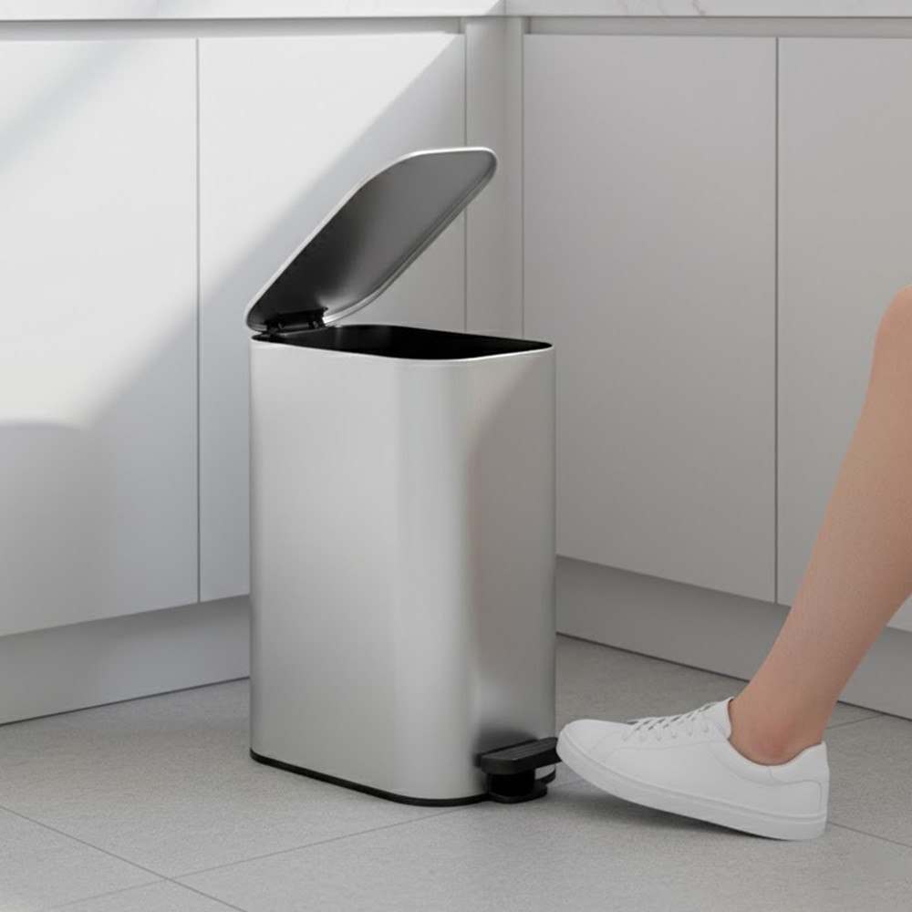 LEVON Soft Closing Waste Steel Slim Bin - JIJI.SG