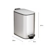 LEVON Soft Closing Waste Steel Slim Bin - JIJI.SG