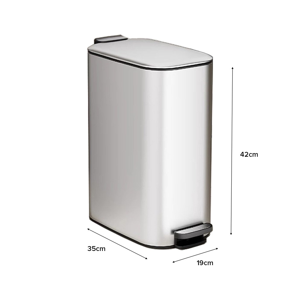 LEVON Soft Closing Waste Steel Slim Bin - JIJI.SG