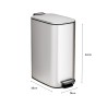 LEVON Soft Closing Waste Steel Slim Bin - JIJI.SG