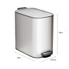 LEVON Soft Closing Waste Steel Slim Bin - JIJI.SG