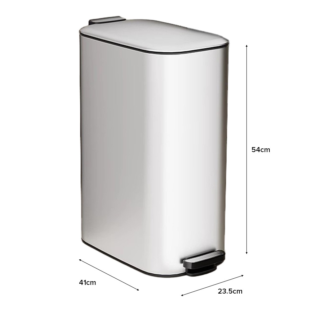 LEVON Soft Closing Waste Steel Slim Bin - JIJI.SG