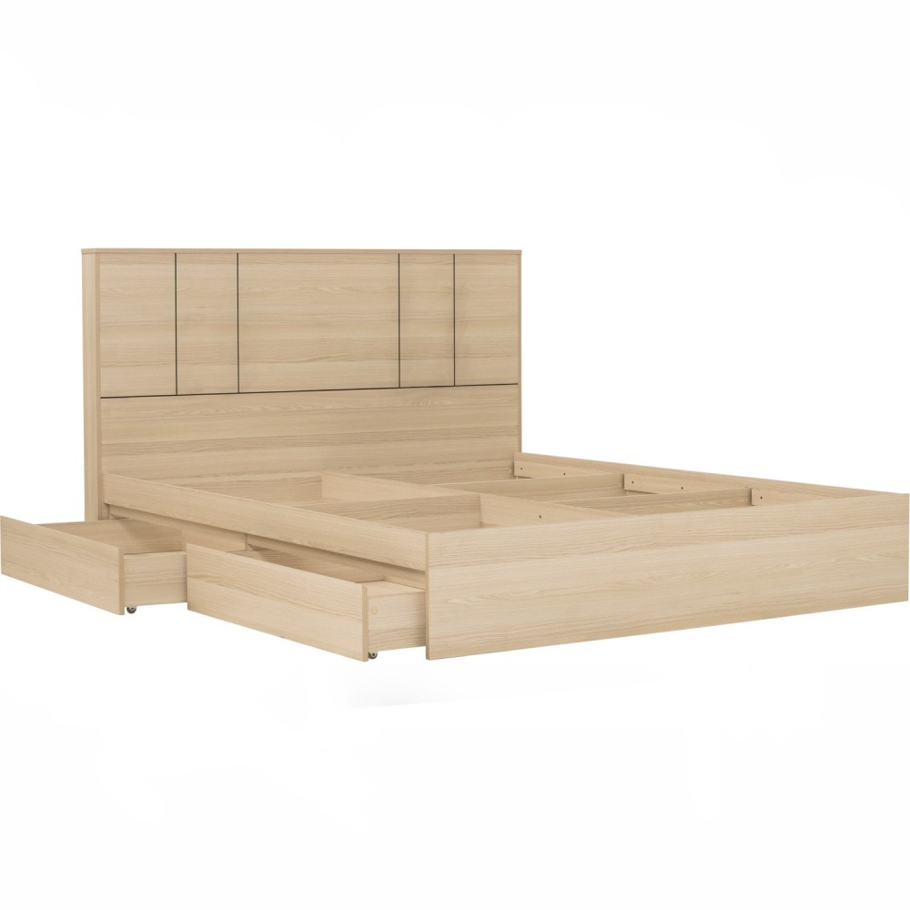 HARRING Wooden Bed Frame with Storage - JIJI.SG