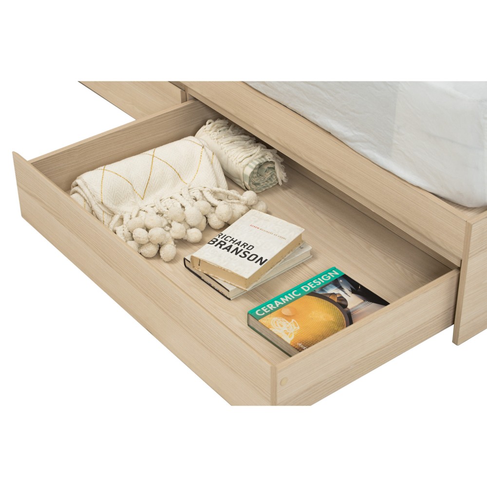 HARRING Wooden Bed Frame with Storage - JIJI.SG
