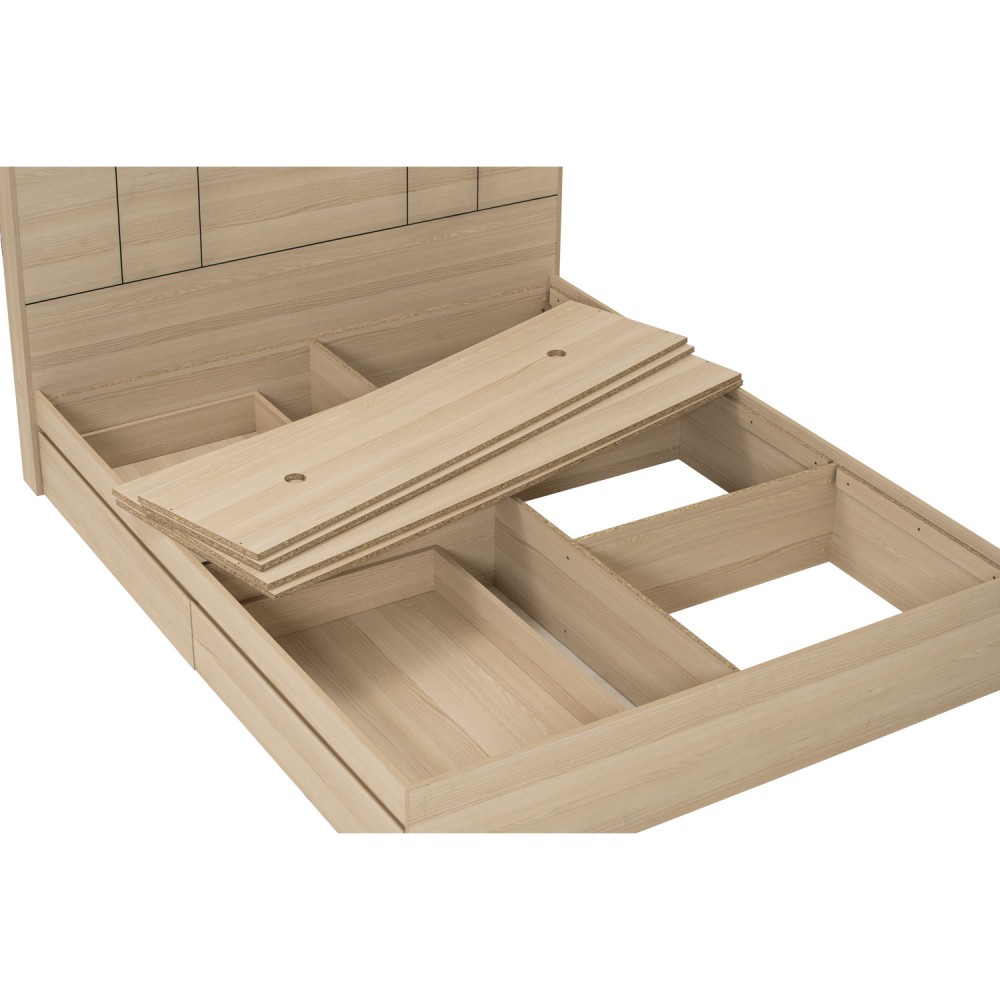 HARRING Wooden Bed Frame with Storage - JIJI.SG