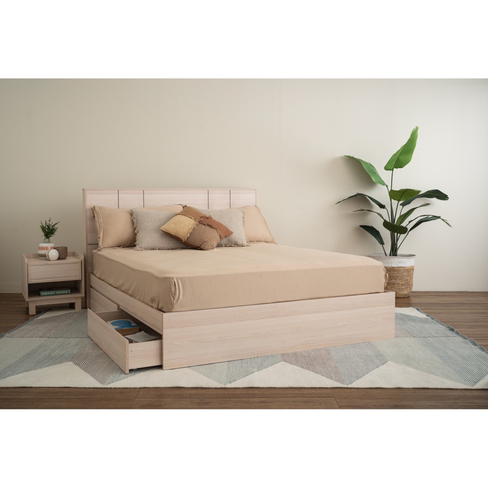HARRING Wooden Bed Frame with Storage - JIJI.SG