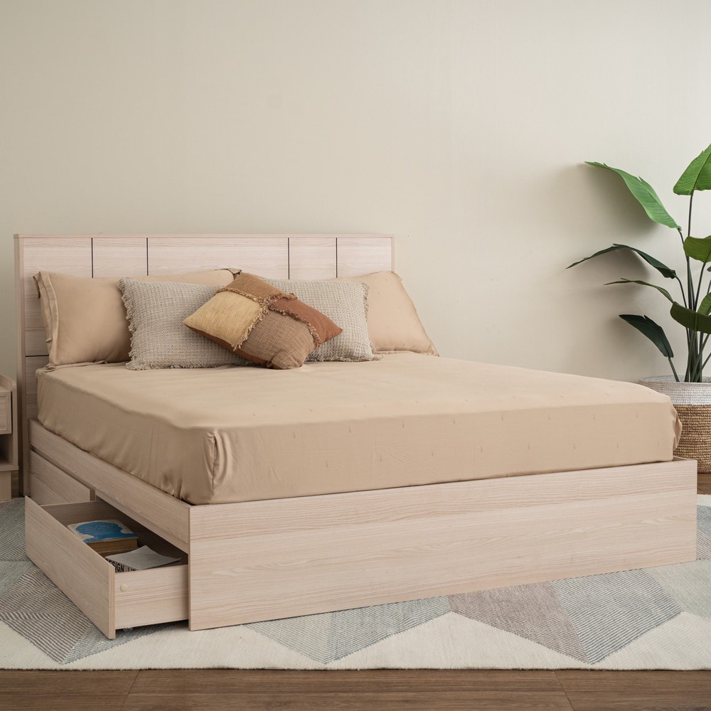 HARRING Wooden Bed Frame with Storage - JIJI.SG