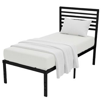 ZERMAT Platform Metal Bedframe with Headboard - JIJI.SG