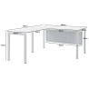FORSBERG L-Shaped Office Desk with Modesty Panel - JIJI.SG