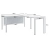 FORSBERG L-Shaped Office Desk with Modesty Panel - JIJI.SG