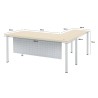 FORSBERG 1 Seater Office Desk with Modesty Panel - JIJI.SG