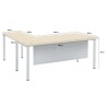 FORSBERG 1 Seater Office Desk with Modesty Panel - JIJI.SG