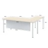 FORSBERG L-Shaped Office Desk with Modesty Panel - JIJI.SG