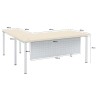 FORSBERG L-Shaped Office Desk with Modesty Panel - JIJI.SG