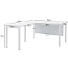 FORSBERG L-Shaped Office Desk with Modesty Panel - JIJI.SG