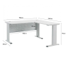 KILIAN L-Shaped Office Desk with Modesty Panel - JIJI.SG