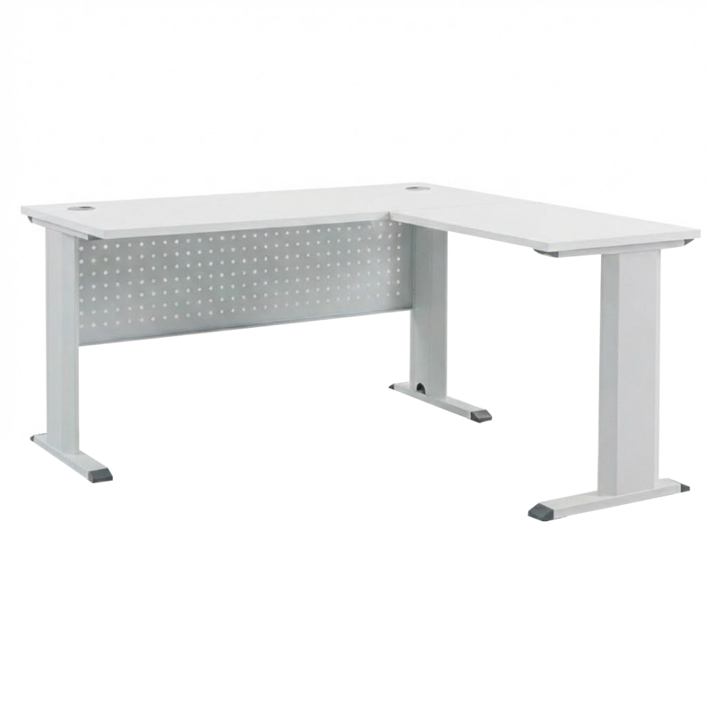 KILIAN L-Shaped Office Desk with Modesty Panel - JIJI.SG