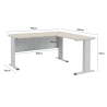 KILIAN L-Shaped Office Desk with Modesty Panel - JIJI.SG