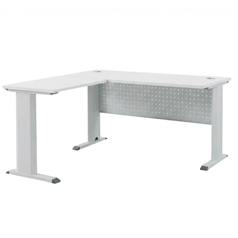 KILIAN L-Shaped Office Desk with Modesty Panel - JIJI.SG