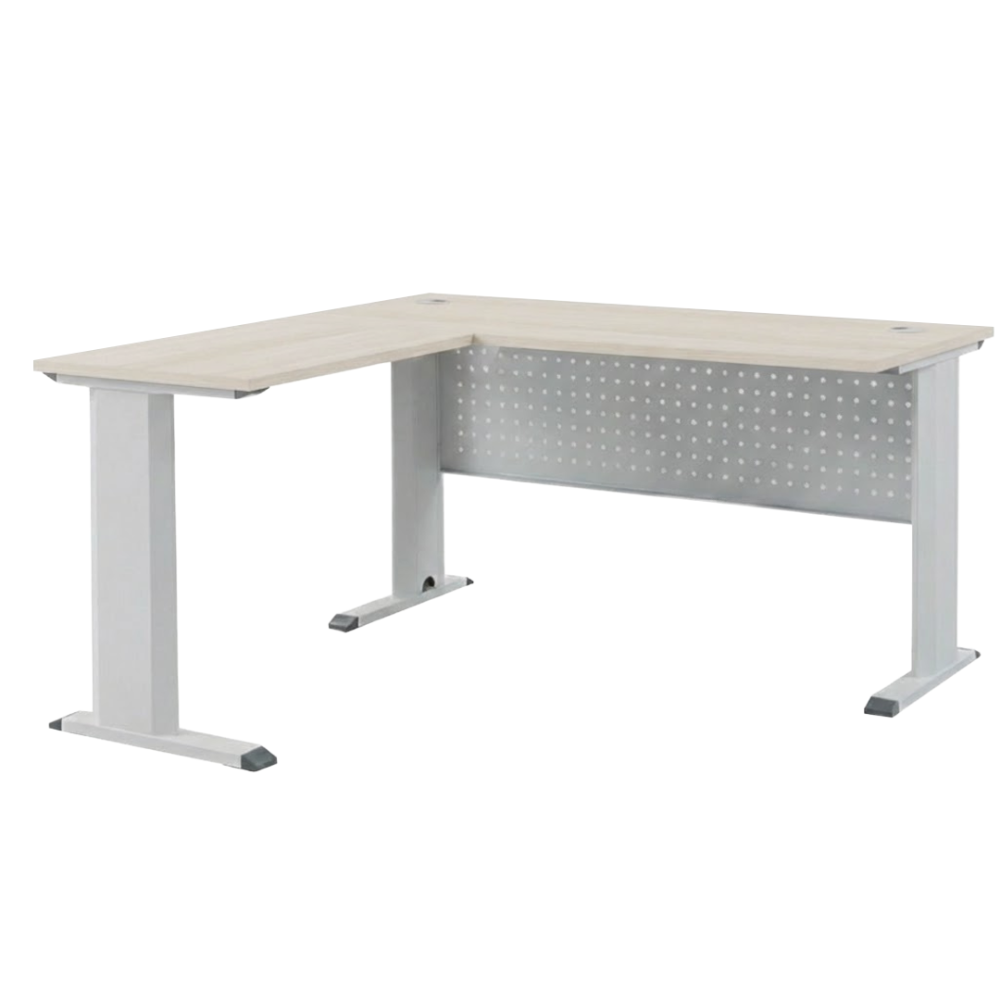 KILIAN L-Shaped Office Desk with Modesty Panel - JIJI.SG