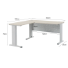 KILIAN L-Shaped Office Desk with Modesty Panel - JIJI.SG