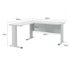 KILIAN L-Shaped Office Desk with Modesty Panel - JIJI.SG