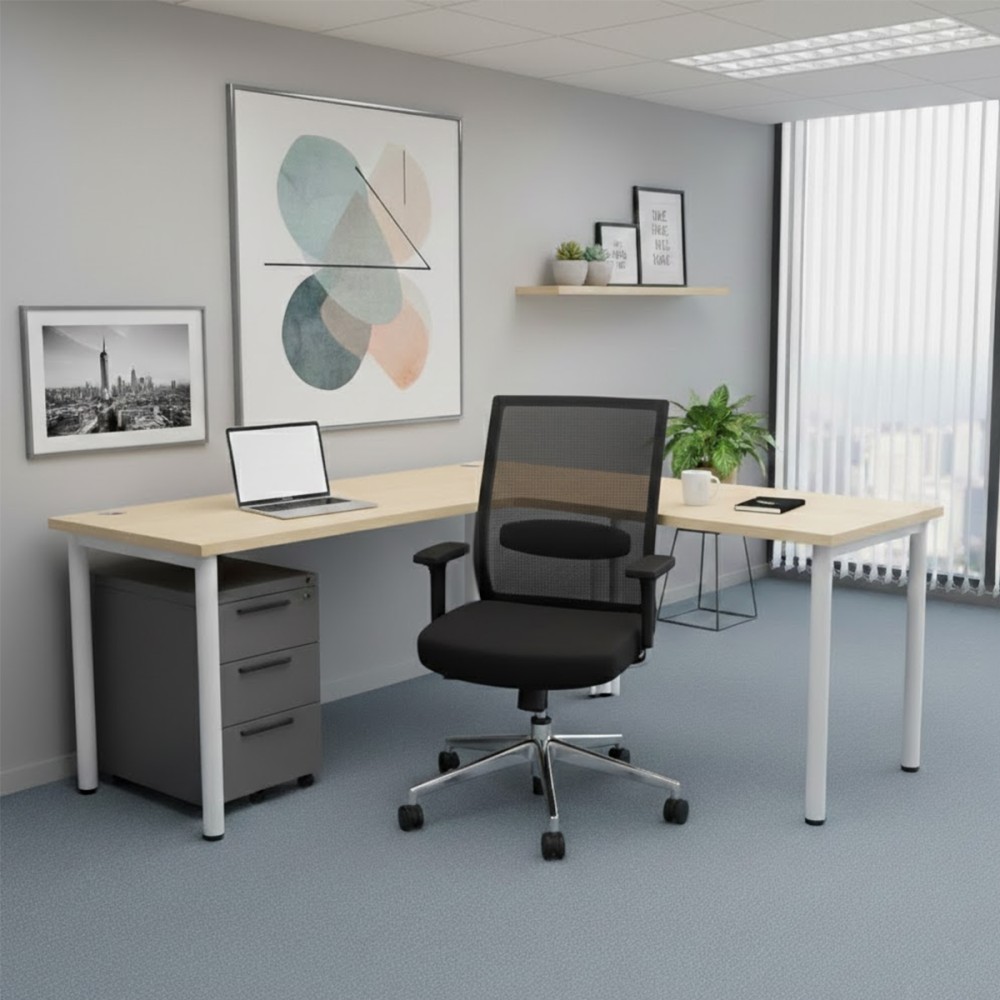 RAHEL L-Shaped Corner Desk - JIJI.SG