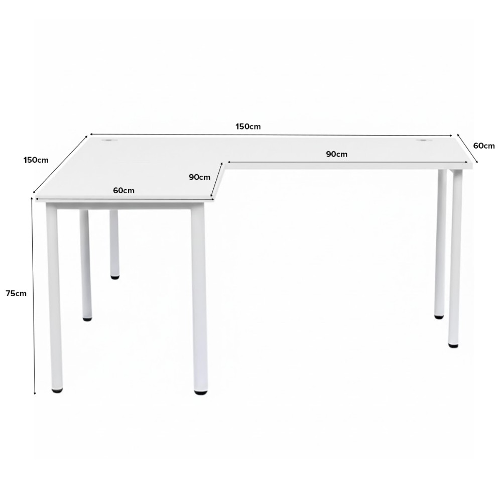 RAHEL L-Shaped Corner Desk - JIJI.SG