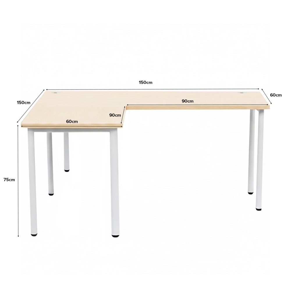 RAHEL L-Shaped Corner Desk - JIJI.SG