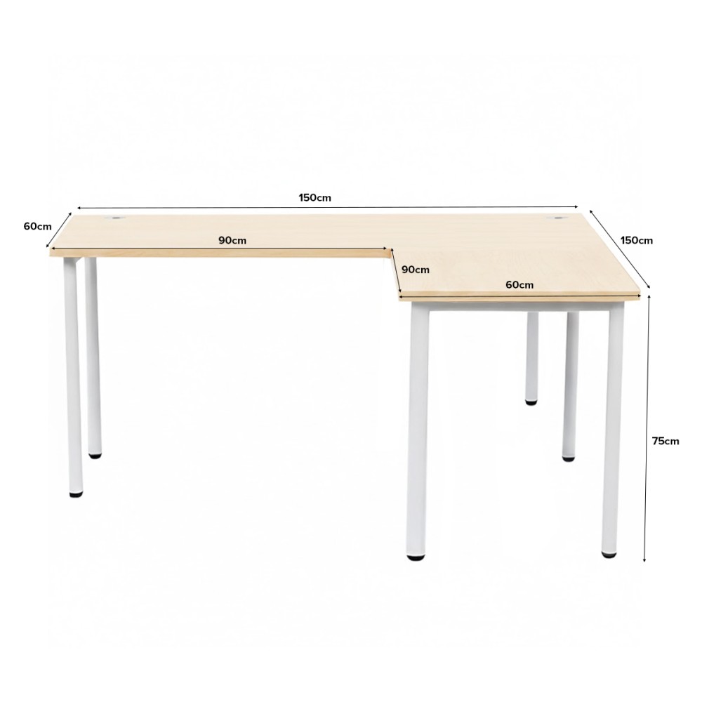 RAHEL L-Shaped Corner Desk - JIJI.SG