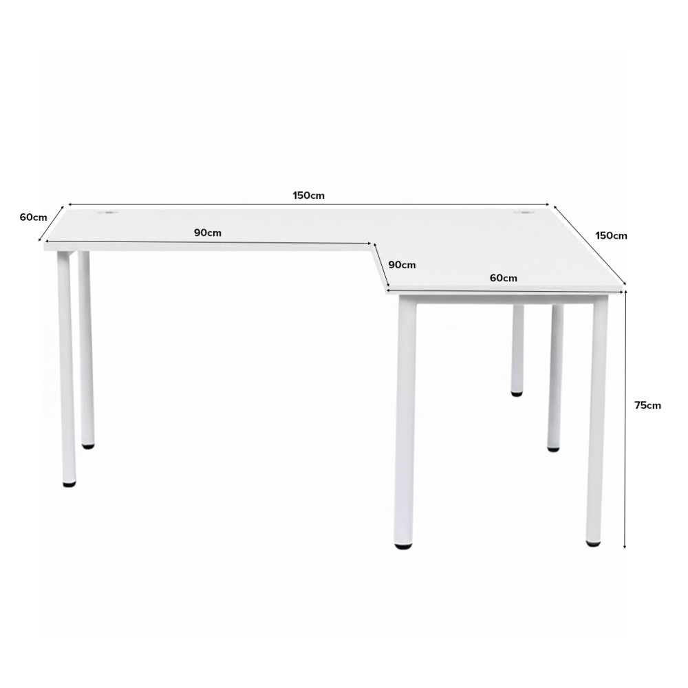 RAHEL L-Shaped Corner Desk - JIJI.SG