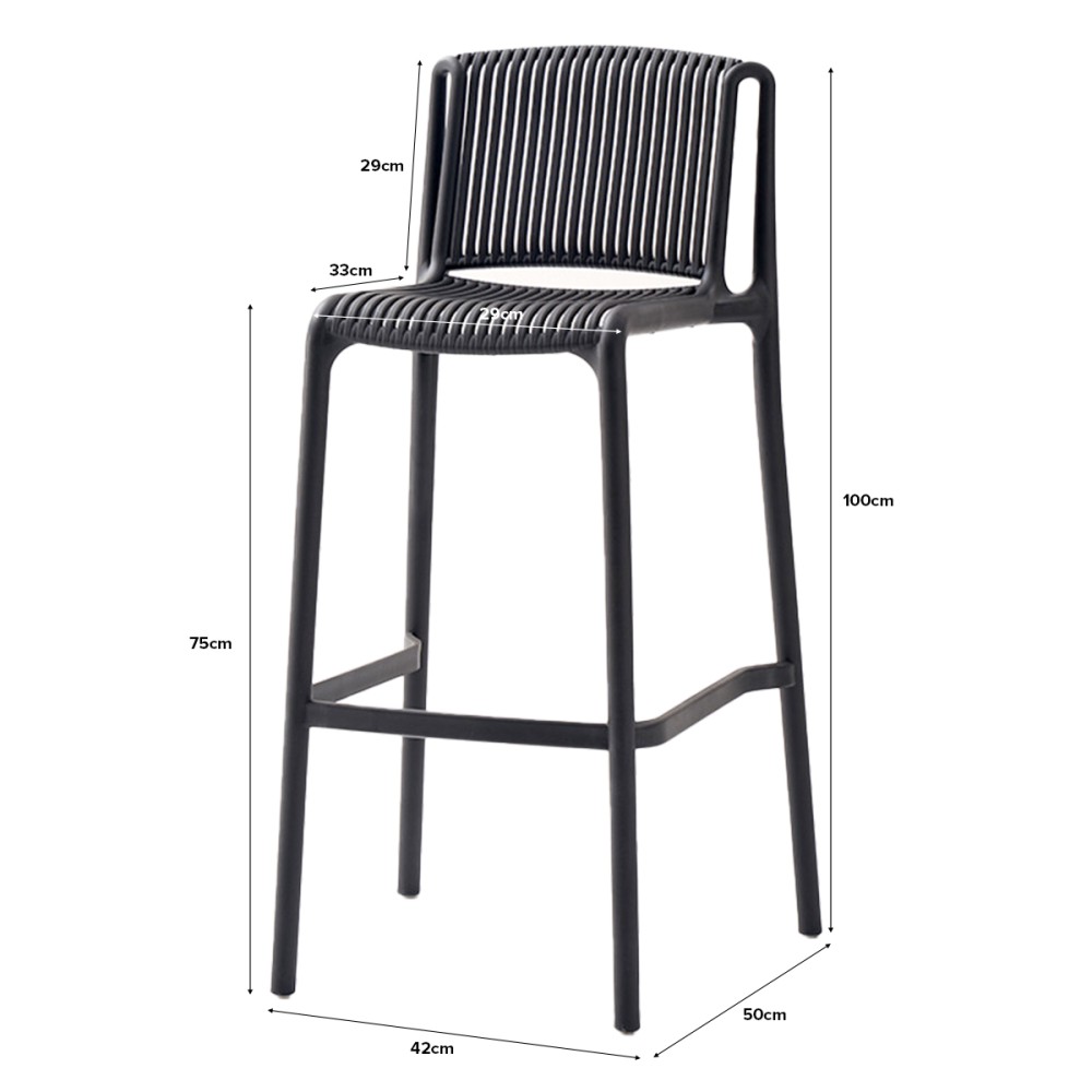 ELODIE Bar Stool, Stackable - JIJI.SG