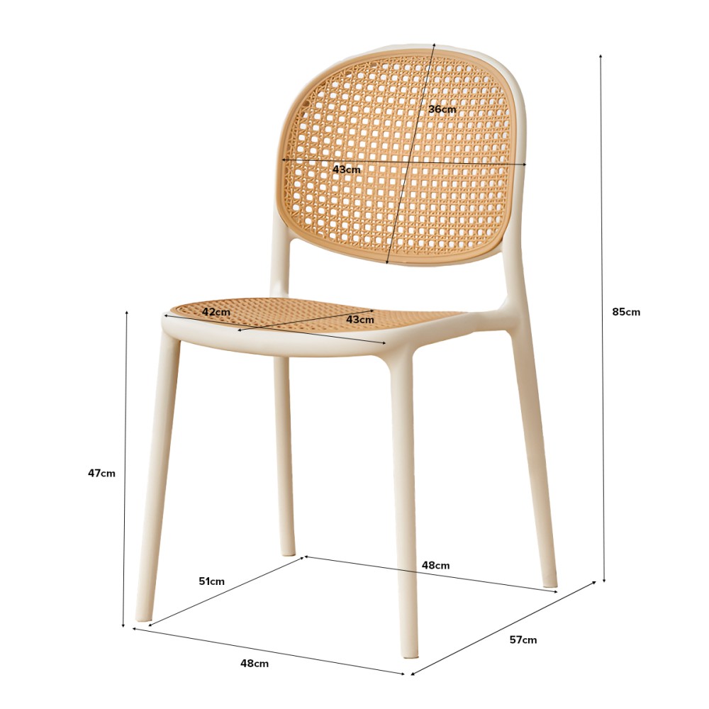 EVELIN Chair, Stackable - JIJI.SG