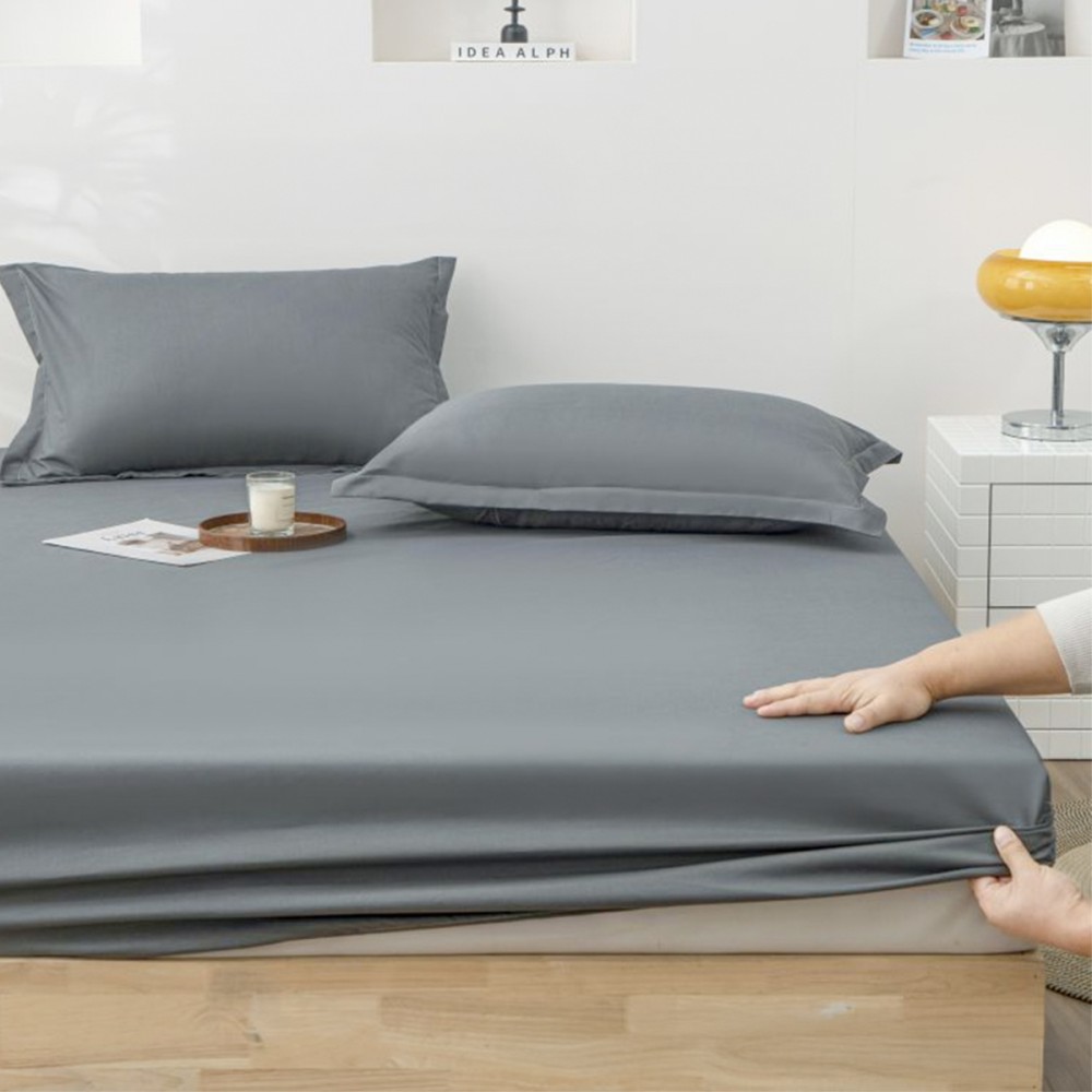 BERTHA Japanese Skin-friendly Wash Cotton Fitted Bed Sheet - JIJI.SG