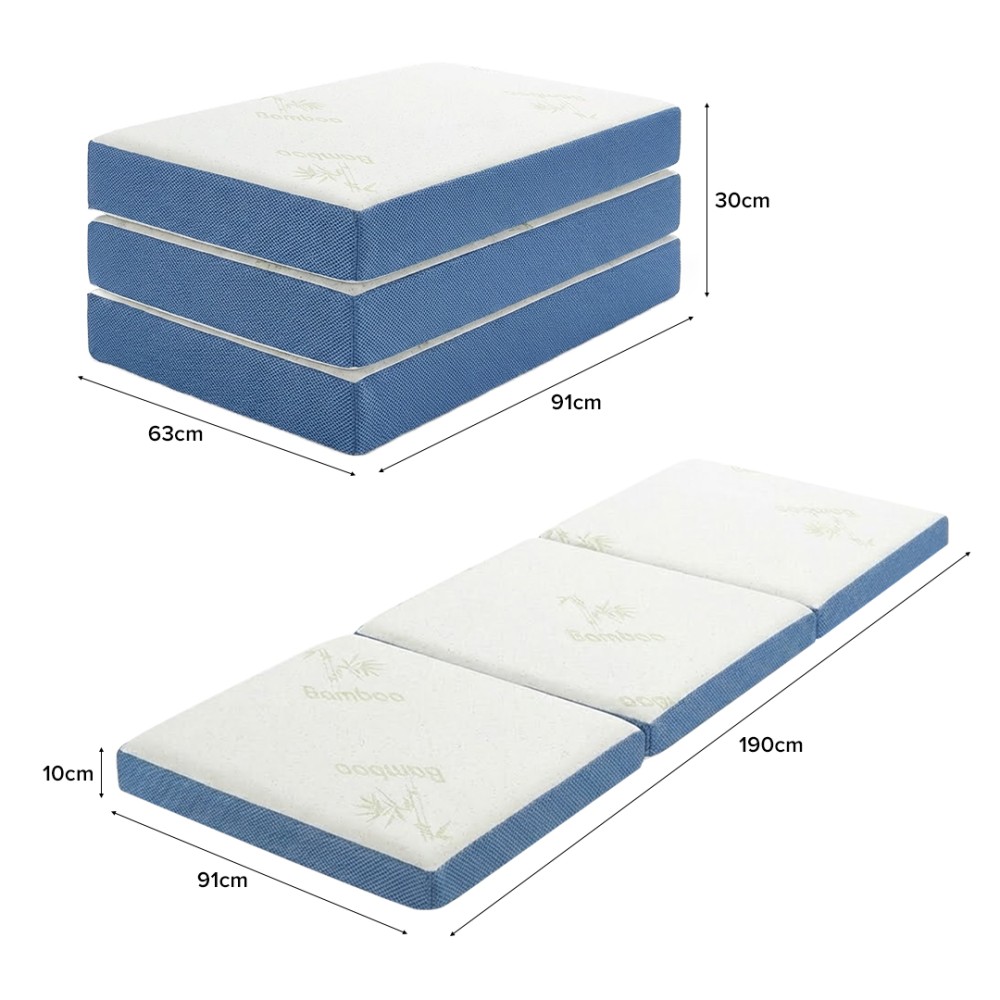 DREAMAX VIBEFLEX 3-Fold Bamboo Knitted Foam Mattress - JIJI.SG