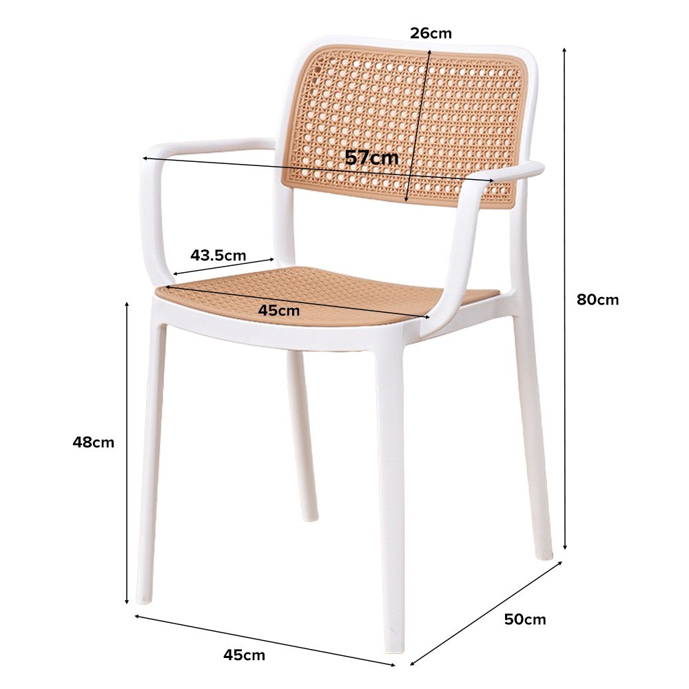 KLAUS Chair with Armrest, Stackable - JIJI.SG