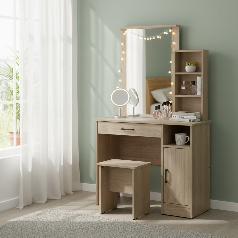 DUBLIN Dressing Table With Stool - JIJI.SG