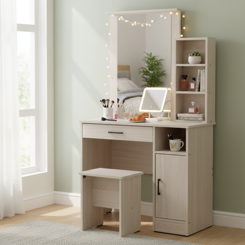 DUBLIN Dressing Table With Stool - JIJI.SG