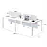 FORSBERG 4 Seater Work Station with Modesty Panel - JIJI.SG